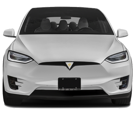 White Tesla Electric Vehicle